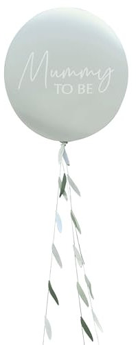 Ginger Ray Mummy to Be Babyparty Ballon mit botanischem Schwanz, Grün, 120 x 50 x 120 cm; 100 Grams