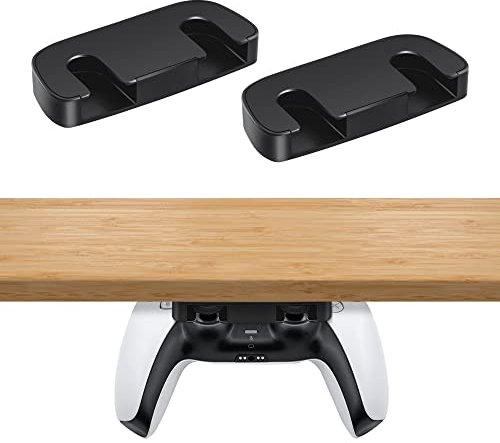 Mcbazel 2 Pièces Support de Manette PS5/PS4 sous Bureau, Matériau ABS Résistant, Noir