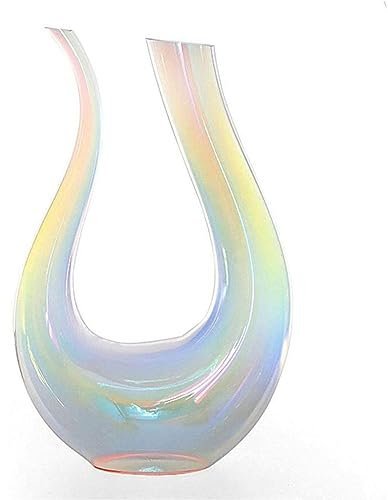 TIOCA 1500ML Wine Decanter, Large Capacity Glass Water Bottle Handmade Rainbow Color Lead-free Crystal Aerator, Christmas, Wine Gift Accessories