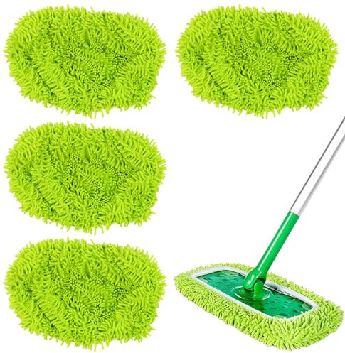 DMNQ 4 Pcs Nass Und Trockengebrauch BodentüCher Anwendbar Auf Swiffer Bodenwischer Bodenwischer Nass FüR HolzböDen, Die Reinigung Von HartböDen Kompatibel Mit Swiffer Bodenwischer Bodenwischer Nass