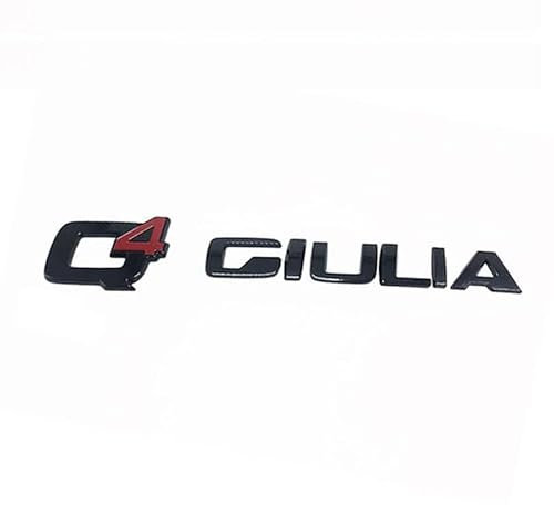 Auto Emblem Aufkleber für Alfa Romeo Giulia, Auto Abzeichen Logo Auto Aufkleber Emblem Abzeichen Buchstaben Aufkleber Abzeichen Aufkleber,A