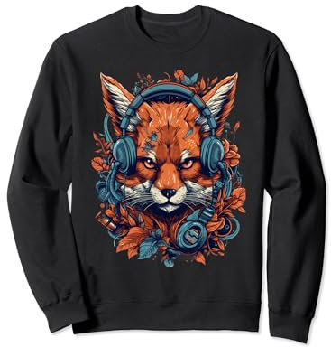 Animal Rave Bunt abstrakte Kopfhörer Headset Colorful Psy Sweatshirt