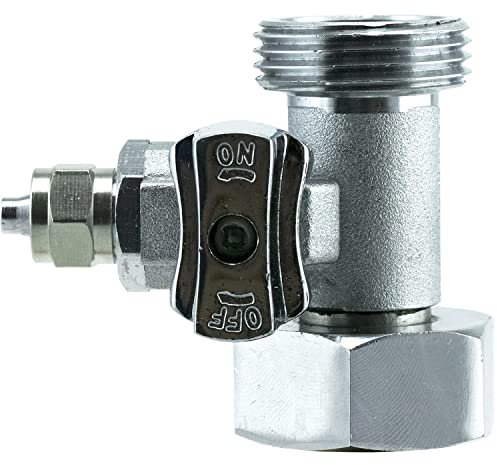 Adapter T-Stück 3/4 IG x3/4 AG x1/4 Schlauch (6,35mm) Wasseranschluß Verteiler mit Absperrventil zum Anschluss von 2 Geräten (TS-3414)