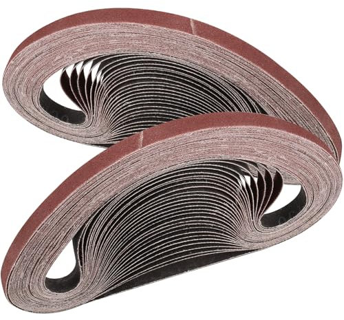 STEBRUAM Nastri Abrasivi 9 x 533 mm,30PCS 180 grana Levigatrice a Nastro