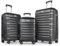 MoFut Koffer Set 3-Teilig Hartschale | Leicht ABS-Reisekoffer Set mit 360°-Spinner-Rollen, Gepäck-Sets mit 3 Stelige-Zahlenschloss & Teleskopgriff | Luggage Set (M-L-XL, Schwarz)