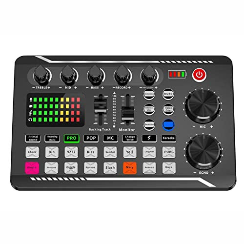 F998 Carte son en direct 8 modes sonores pour l'accompagnement de chat vocal