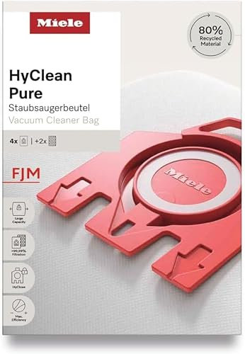 Mondo Casa Compatibile con Miele FJM Compatibile con HyClean Efficiency Sacco Sacchetti per aspirapolvere Compact in microfibra colore bianco