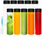 Lot de 10 bouteilles de jus en plastique transparent avec couvercles de 400 ml - Réutilisables - Bouteilles vides pour jus de fruits, lait, jus de fruits et boissons faites maison