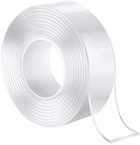 Adhesive Tape,Multipurpose Transparent Double Sided No-Trace Removable Glue Tape,Washable Strong Sticky Wall Tape Strips Transparent Tape Poster Carpet Tape for Paste Items,Household (3M x 3CM x 2MM)