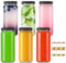 EkkoVla 6 Pack 500ml Glass Juice Bottles With Lids, Reusable Wide Mouth Water Bottles for Juice, Water, Milk, Smoothies, Beverage Storage