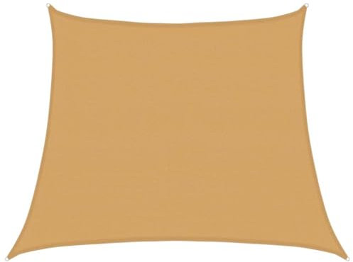 vidaXL Vela Parasole 160 g/m² Trapezio Grigio Chiaro 3/4x3 m in HDPE, Vela ombreggiante, Ombra da Patio, tettoia ombreggiante, Vela da Giardino