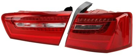 BHYYDS Für A&UDI A6 C7 2012–2015 Hintere Bremsleuchte Innere Und Äußere Rückleuchte Warnleuchte Auto Rücklicht Montage(A Pair-Right)