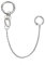 Nicht-Piercing, Cosplay-Requisiten, Anime-Ohrringe, künstliche Lippe mit langer Kette, Lippenklammer, Gothic-Ohr-Piercing-Schmuck, Edelstahl
