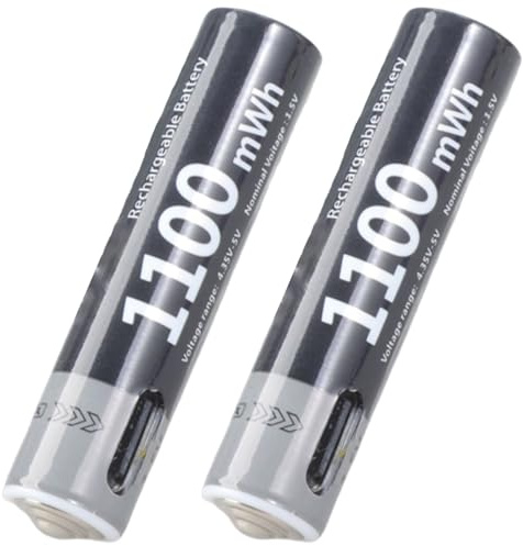 Cenifin 2pcs 1 5 V 1100 MWh LR3 Batterie Tipo C Batteria Ricaricabile Per Controllo del Mouse