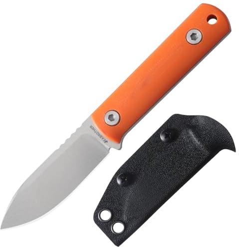 JEABROTHER DC53 Stahl -G10 Griff Festmesser mit Hülle Überlebensschneider, Auskassenmesser EDC Handwerkzeug (A)