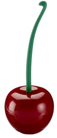 Escobilla de baño cereza, juego de escobilla de inodoro y soporte en forma de cereza, cepillos de baño con mango largo para ducha, esquinas, cocina