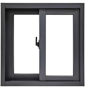 Fenêtre coulissante horizontale avec verre trempé et écran, matériau en alliage d'aluminium, pour abri de jardin, salle de bain, sous-sol et poulailler