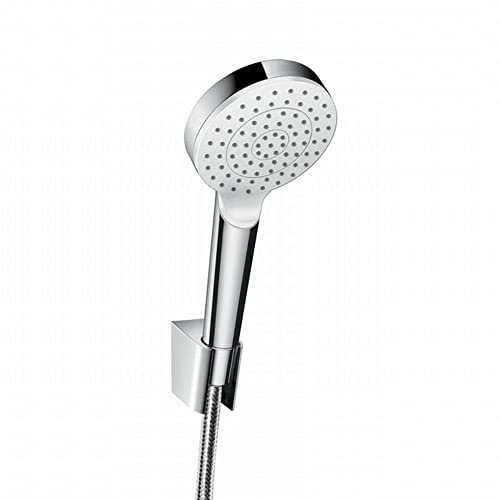 hansgrohe Crometta Duschhalterset, mit Duschschlauch, 1,25 m, wassersparend, Weiß/Chrom