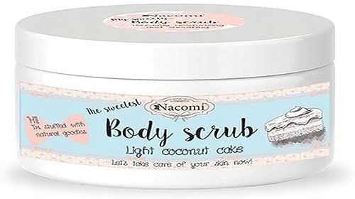 Nacomi Natural Vegan Body Scrub Coconut Cake Heavenly Moisturising 200g