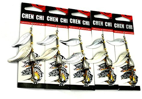 LENPABY 5 cucchiaini da pesca kit per trota spinner/9 cm Spinnerbaits10,5 G