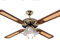 Suinga. VENTILADOR de TECHO 52 Potencia: 45W. Ventilador de techo decorativo de 52” Color latón antiguo. 3 Velocidades. 4 Aspas + 3 lámpara de cristal.