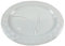 Black Rock Grill Large White Oval Porcelain Serving Plate, 3 Part Plate, 14 inch/ 37cm