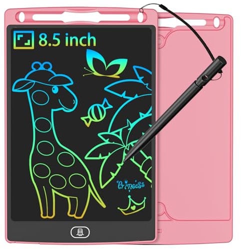 JOEAIS Tablette Enfants Dessin LCD 8,5 Pouces, Tablette Graphique Ecriture Portable pour écrire à la Main, Gribouiller et Dessiner, Cadeau Ardoise Magique Jouet Parfait pour Garçons et Filles (Rose)