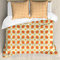 ABAKUHAUS Geometrisch Bettbezug Set, 70er Boho Geometric, Milbensicher Allergiker geeignet mit Kissenbezügen, 200 cm x 200 cm - 80 x 80 cm, Orangencreme