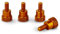 PrecisionGeek Tornillo Para Pulgar de Hombro de Aluminio Anaranjado M5 x 10mm L-22mm 4pz