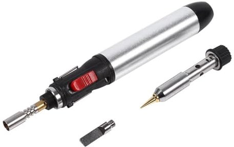 Kit per saldatore a gas 4 in 1 Strumento Torce Saldatura Strumento a Temperatura Regolabile per Saldatura Pirografia