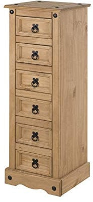 Mercers Furniture Corona Narrow 6 Drawer Chest Bedside