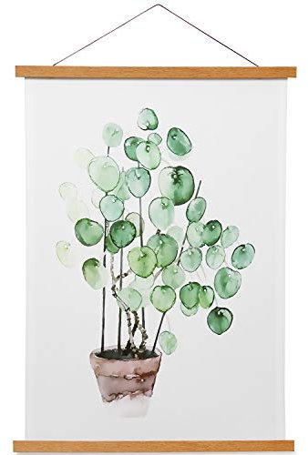 HONKKI Magnet Magnet Posterrahmen Aufhänger Teak Natur Posterhänger für Fotos Bilder Drucke Karten Schriftrollen und Leinwand-Kunstwerke