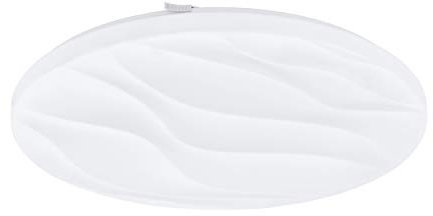 EGLO LED Deckenleuchte Benariba, 1 flammige Wandlampe, Deckenlampe aus Stahl und Kunststoff in Weiß, Wohnzimmerlampe, warmweiß, Ø 44 cm