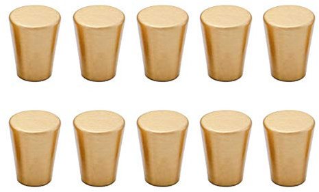 Gwotfy 10 Stück Massiver Messing Runder Einlochiger Kleiner Griff, Modernes Design massives Messing Einlochmontage Schubladengriff Kleiderschrank Türgriffe mit Schrauben