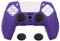 eXtremeRate PlayVital Funda de Silicona para ps5 Mando - Carcasa Protectora Suave y Antideslizante con 2 Tapas de Joystick, Compatible con DualSense, Accesorio para ps5 (Edición Guardian-Violeta)