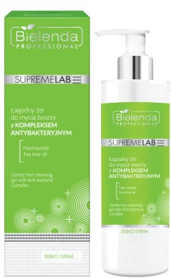 Bielenda Professional Supremelab Sebio Derm sanftes Gesichtsreinigungsgel mit antibakteriellem Komplex 200 g