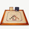 Premium Carrom Set - Kikar India hartholz - Naturel Holz - Lackiert - Komplett mit Striker - Spielsteinen - mit kleinen Tasche - Super Nett und Gut