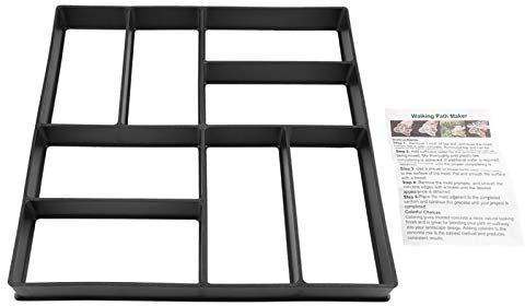 Tomotato Betonform Pflasterform Schalungsform Schwarz DIY Pflasterform Wiederverwendbare Gießform Schalungsform Garten Betonpflaster Schablone Gehwegen Trittsteinen