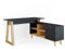 Vicco Schreibtisch Nautica, Anthrazit/Buche, 138 x 60 cm mit Schubladen, XXL