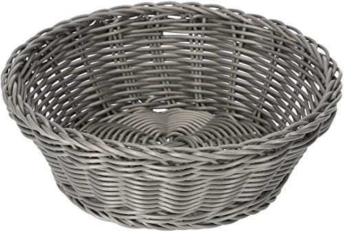 KOTARBAU® Korb Weidenkorbimitation Dekorativ für Gebäck Schlüssel Obst Grau