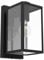EGLO Wandlampe außen Budrone, Außenbeleuchtung Hauswand, Wand Außenlampe, Außenwandleuchte aus Metall in Schwarz und Glas in Transparent, E27 Fassung, IP44