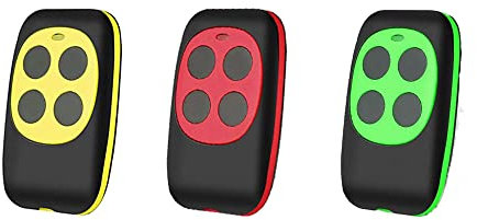 SALPIE Telecomando Cancello Universale Autoapprendimento con Frequenza 433 Mhz Codice Fisso Batteria Inclusa (set 3 pz)