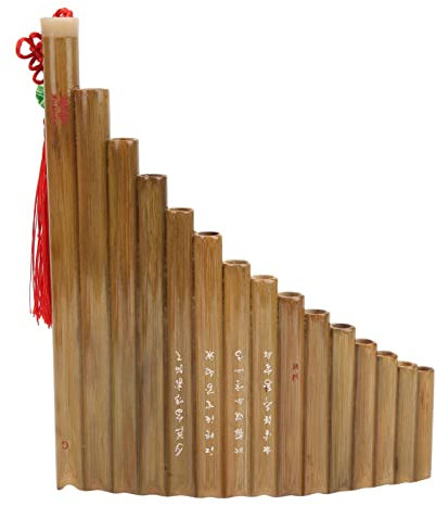 Keenso Pan Flute 15 Pipes G Key Instrument, Musique Traditionnel Chinois Flûte de Pan Instrument à Vent (Main gauche)