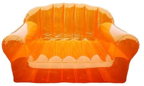 WFXXZL Aufblasbare Couch Stuhl Sofa Aufblasbarer Sitzsack Lazy Sofa Chair Lässige Sitzgelegenheiten fürHaus/Garten/Schlafzimmer/Büro/Outdoor/Reisen/Outdoor/Indoor (Color : Orange)