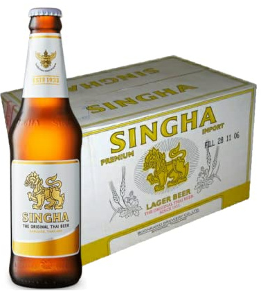 24 x Singha Bier Original 0,33l - Das Premium Lager aus Thailand mit 5%Vol.