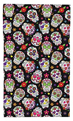 Lsjuee Festliche Friedhof Mexiko Ritual Handtücher Handtücher Küchentücher für Bad Badezimmer Fitnessstudio Kochen Backen Gesicht Waschlappen 27,5 x 16 Zoll