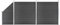 Yolola WPC Zaun Zaunelement Set WPC Sichtschutzzaun Windschutz, Zaun Gartenzaun Wpc Zaun Komplettset 446x(105-186) cm Schwarz