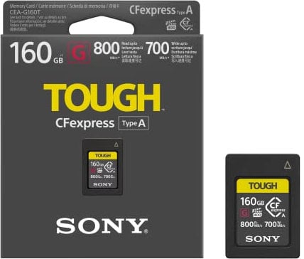 Sony CFexpress Type-A 160GB - Tough VPG400 - Digital Memory Card - Read 800MB/s Write 700MB/s (CEAG160T)