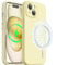 JETech Magnetic Silicone Case for iPhone 15 Plus 6.7-Inch, Compatible with MagSafe, Phone Cover with Camera Lens Full Protection (Yellow)