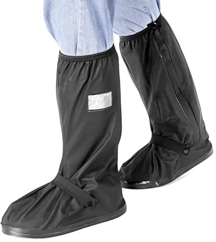AiQInu apatos A Prueba De Agua Cubierta, Cubre Zapatos Impermeable Lluvia Con Tiras Reflectoras, Reutilizable Cubierta Del Zapato Impermeable